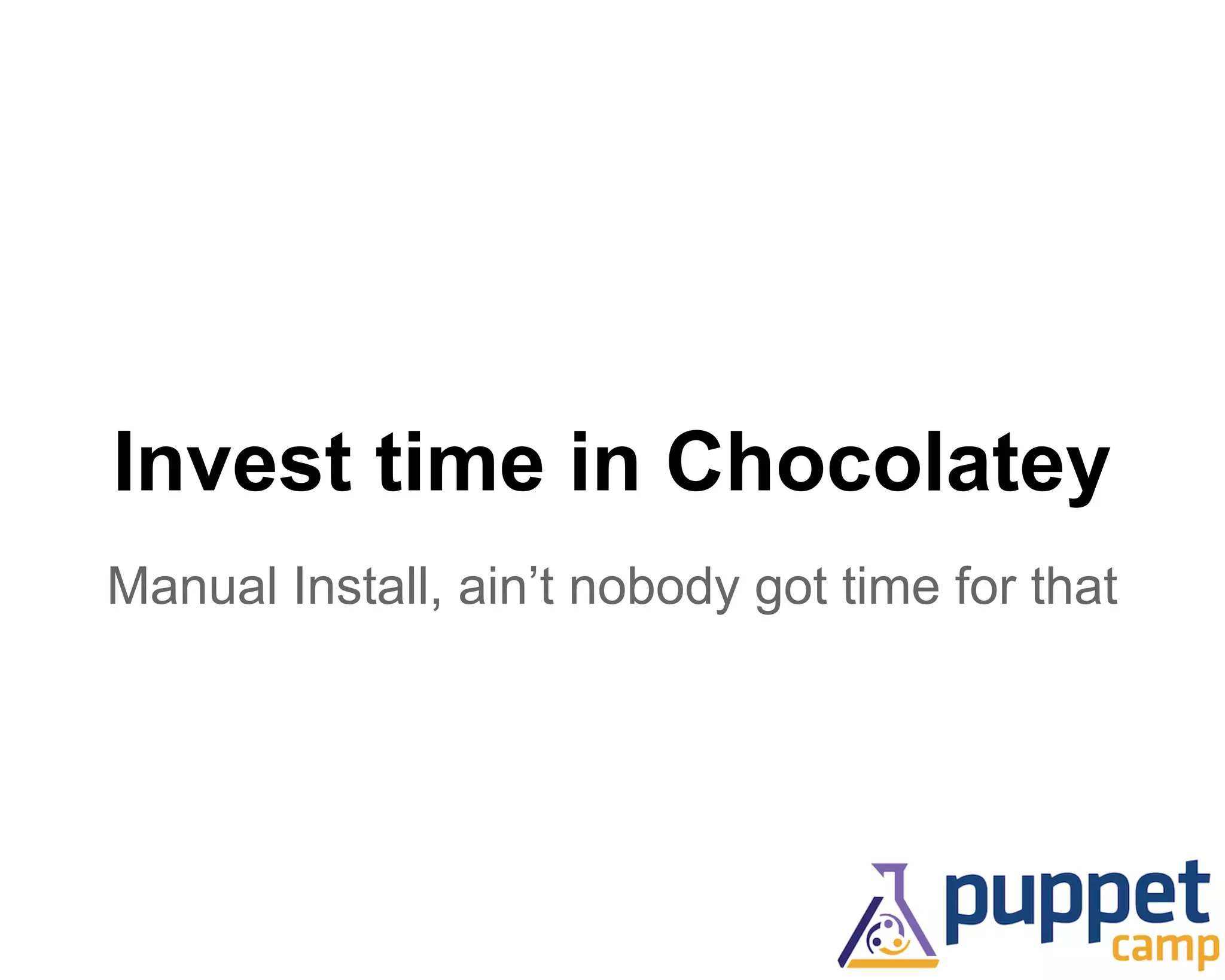Invest time in Chocolatey 
Manual Install, ain’t nobody got time for that 
 