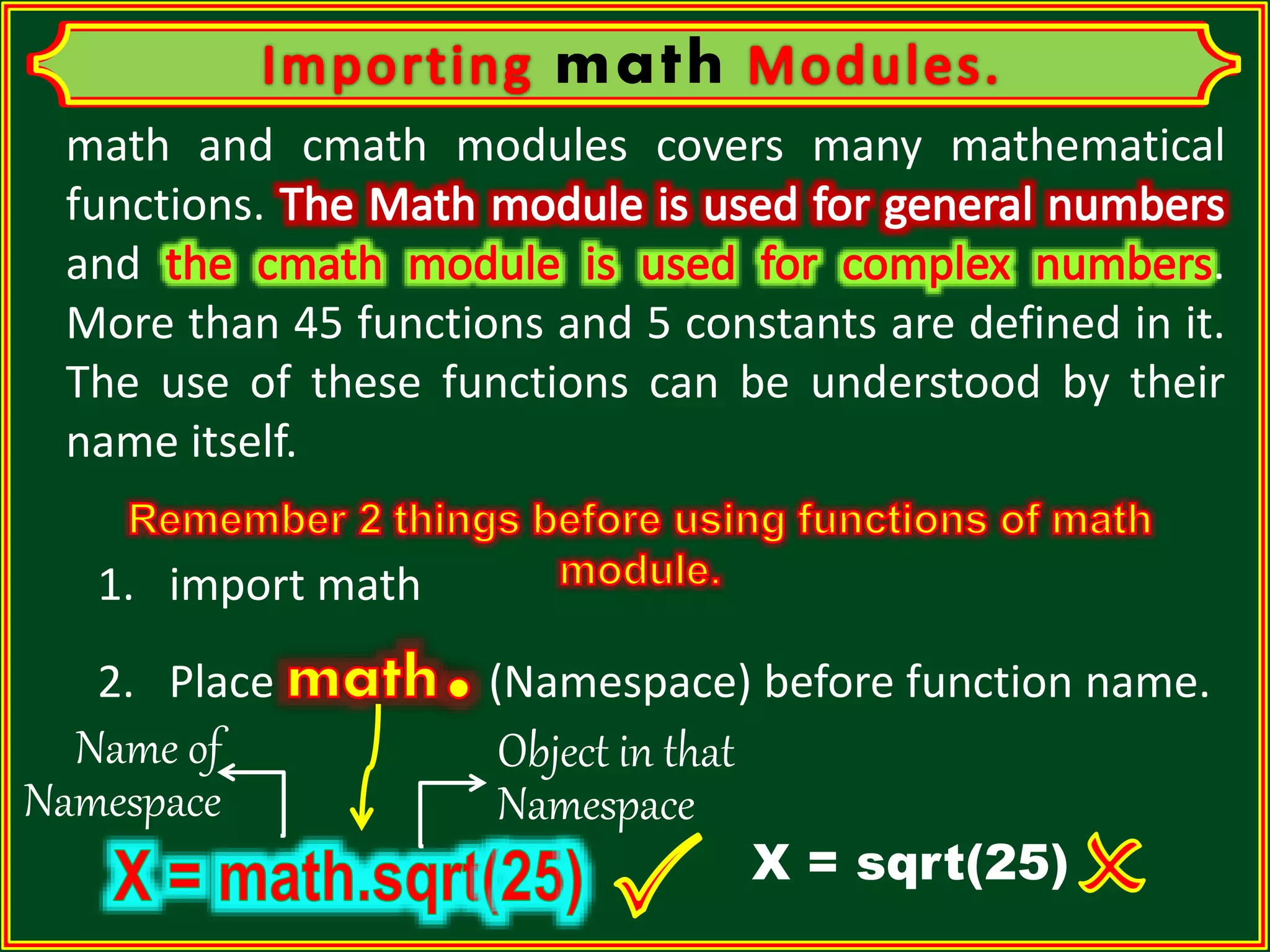 Python Modules and Libraries | PPT