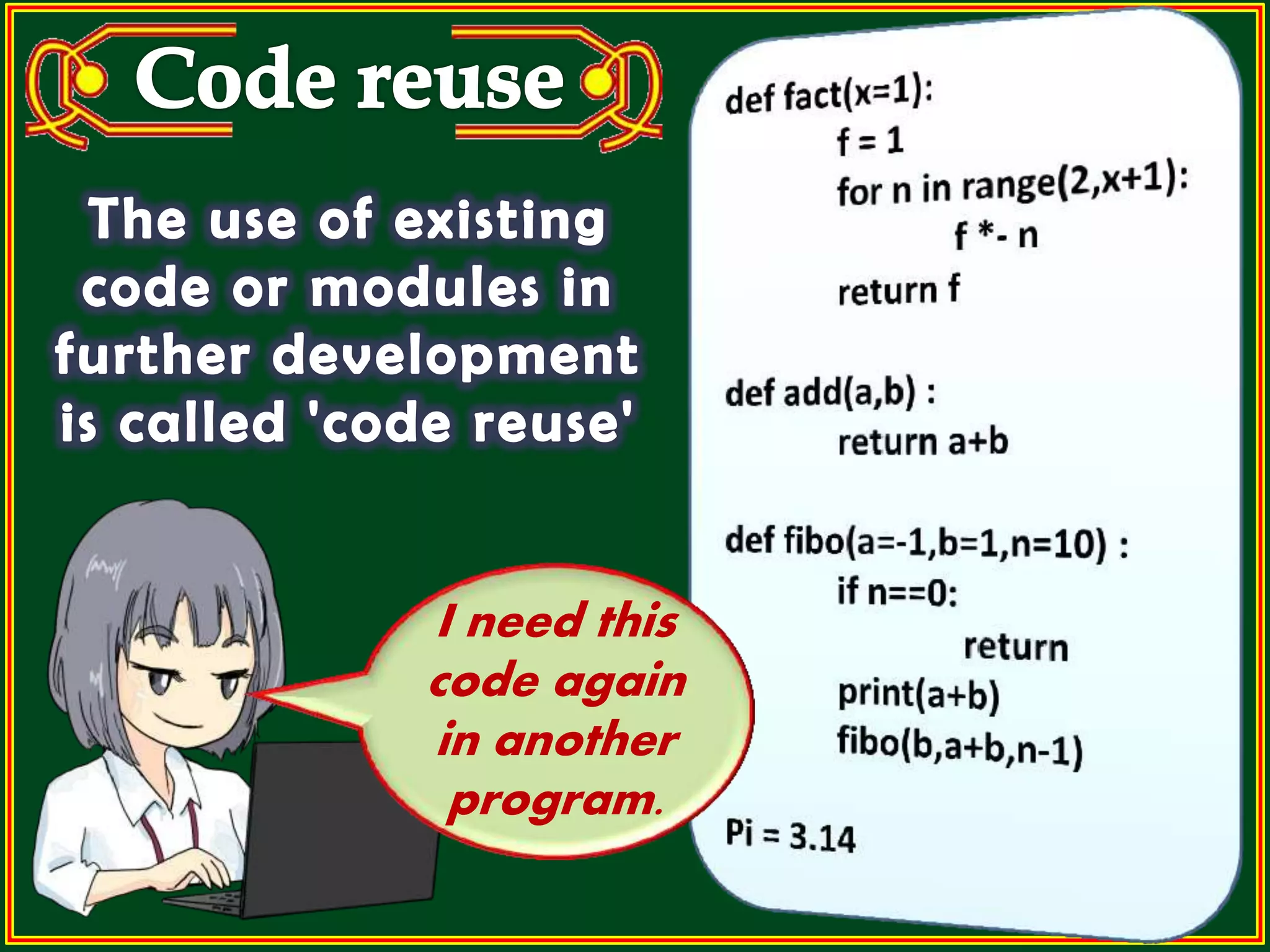 I need this code again in another program. 