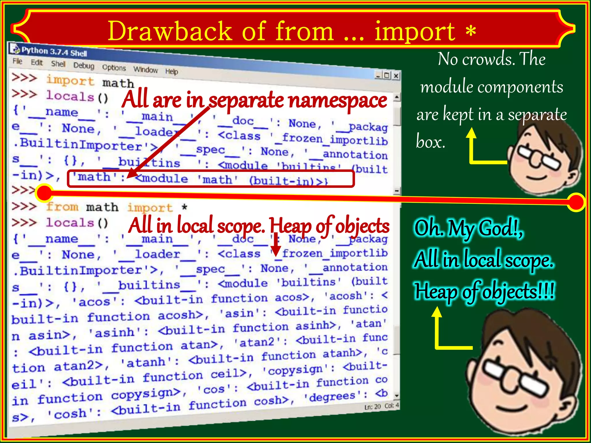 No crowds. The module components are kept in a separate box. 