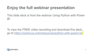 Using Python with Power BI | PPTX
