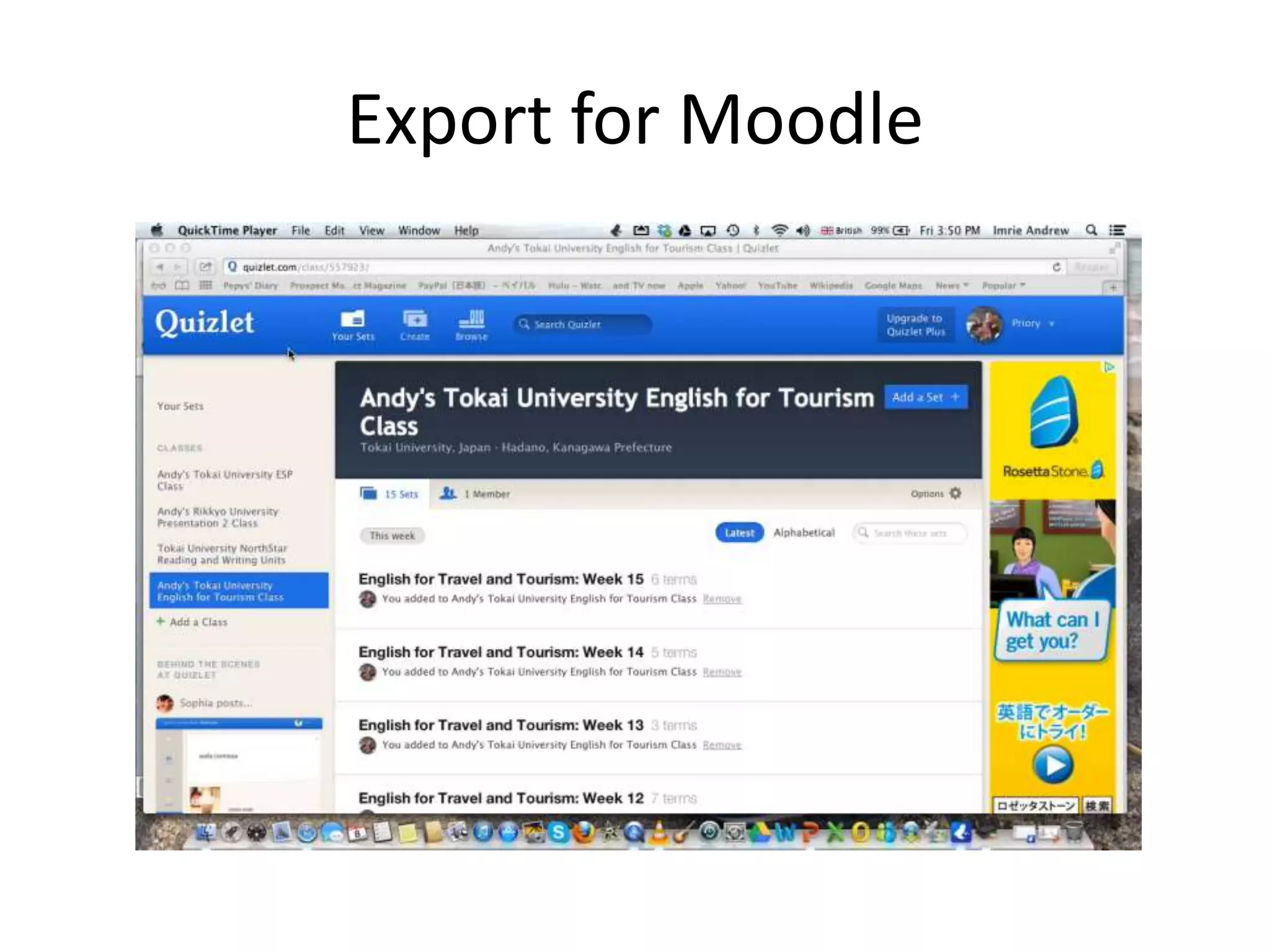 Export for Moodle
 