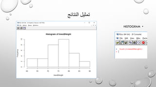 ‫النتائج‬ ‫تمثيل‬
•HISTOGRAM
 