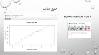‫النتائج‬ ‫تمثيل‬
•NORMAL PROBABILITY PLOTS
 