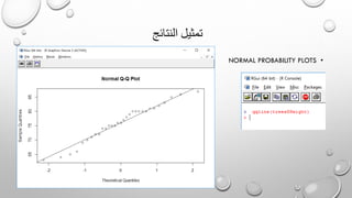 ‫النتائج‬ ‫تمثيل‬
•NORMAL PROBABILITY PLOTS
 
