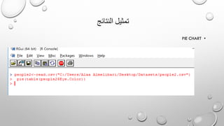 ‫النتائج‬ ‫تمثيل‬
•PIE CHART
 