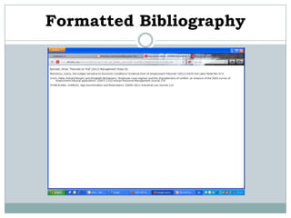 Formatted Bibliography
 