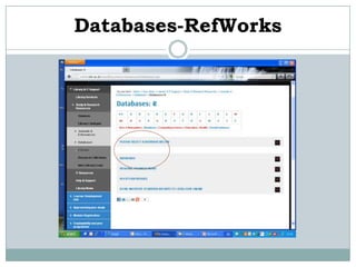 Databases-RefWorks
 