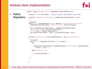 Using Retrofit framework in implementation of Android REST client ...