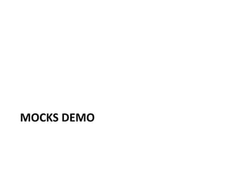 Mocks Demo