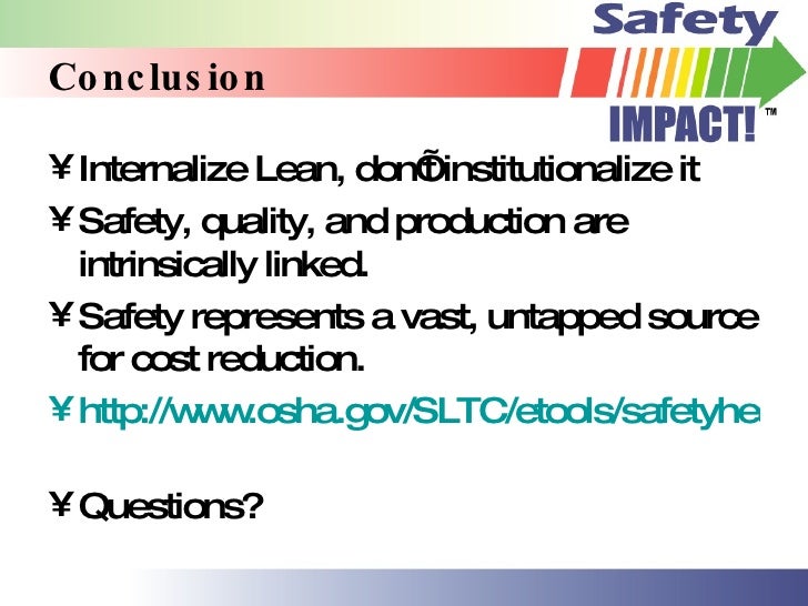 drive implementation to using lean safety Safety Lean Implementation Using Drive
