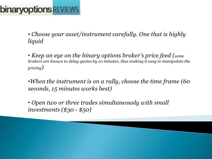 Scalping in binary options