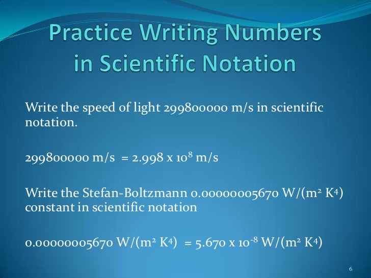 What Is The Speed Of Light Using Scientific Notation