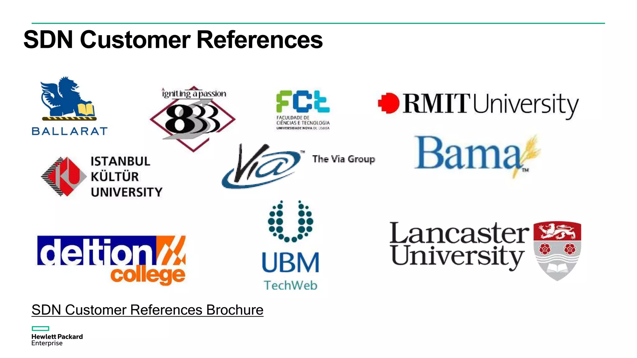 SDN Customer References
SDN Customer References Brochure
 