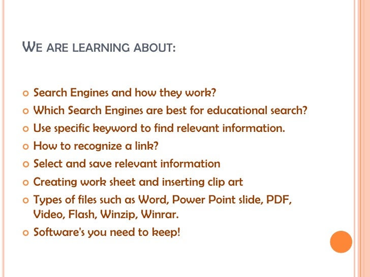 using search engines to find