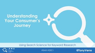#SMX #23C1 @TonyVerre
Using Search Science for Keyword Research
Understanding
Your Consumer’s
Journey
 