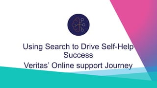 Using Search to Drive Self-Help
Success
Veritas’ Online support Journey
 