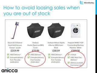@AnnStanley
How to avoid loosing sales when
you are out of stock
 