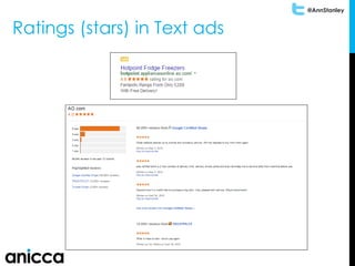 @AnnStanley
Ratings (stars) in Text ads
 