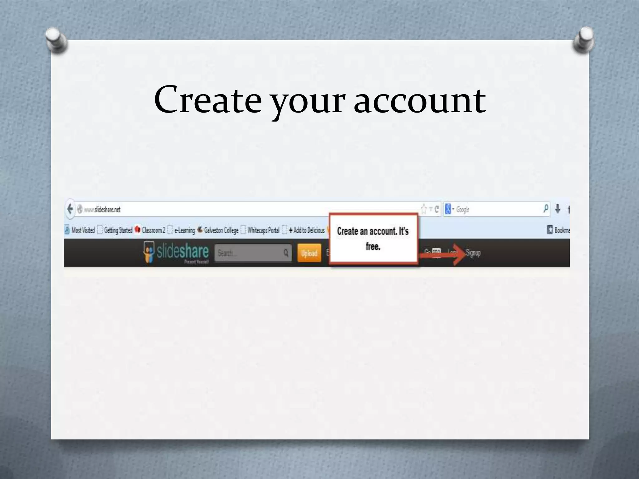 Create your account