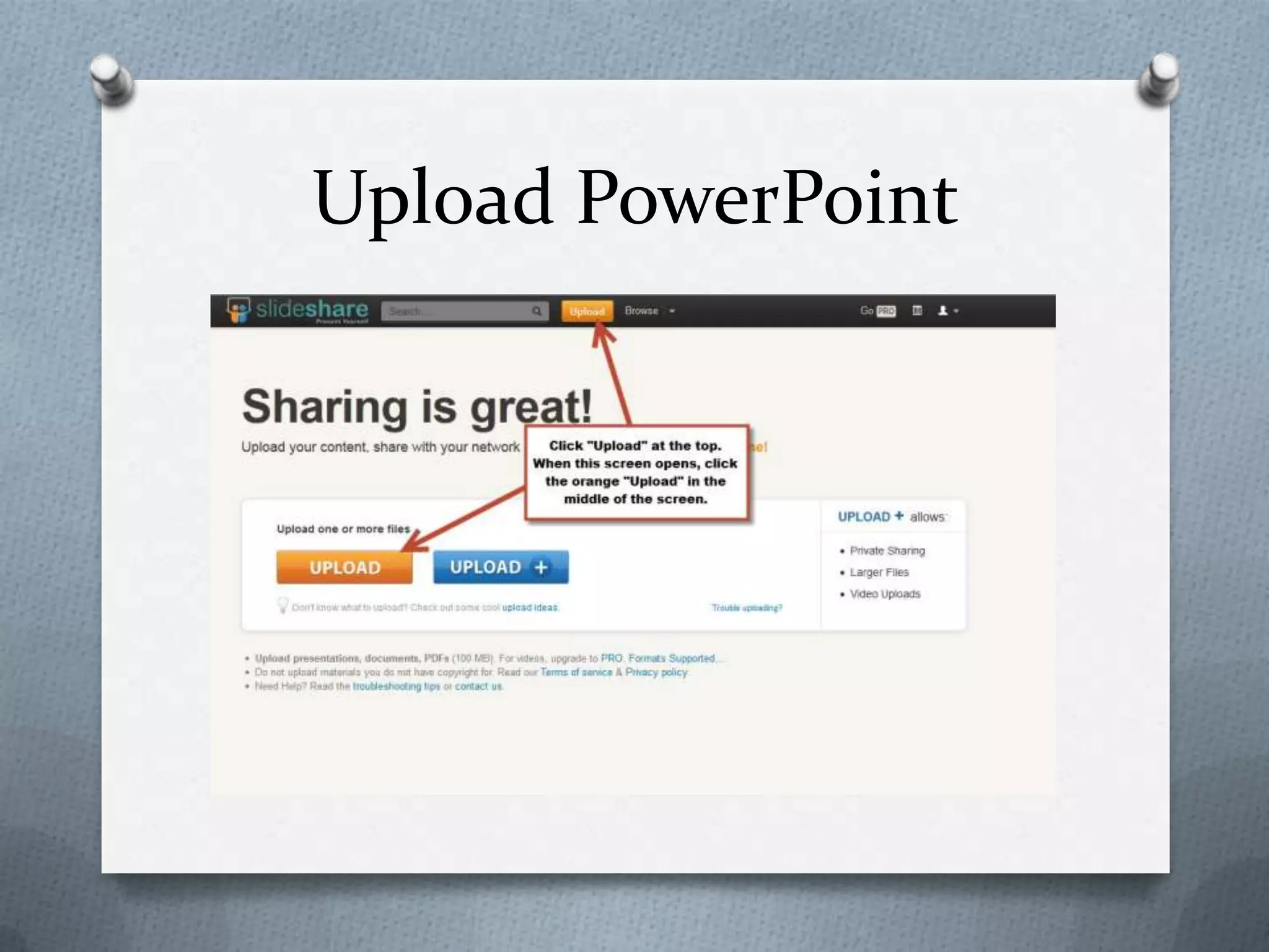Upload PowerPoint