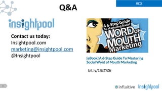 24
#CX
Q&A
Contact us today:
Insightpool.com
marketing@insightpool.com
@Insightpool
bit.ly/1lUZYZ6
 