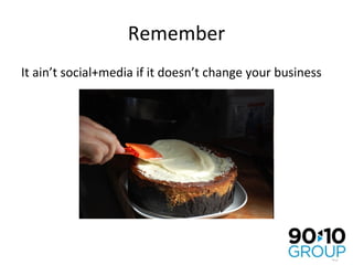Remember It ain’t social+media if it doesn’t change your business 