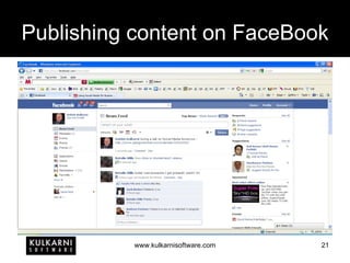 Publishing content on FaceBook 