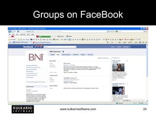 Groups on FaceBook 