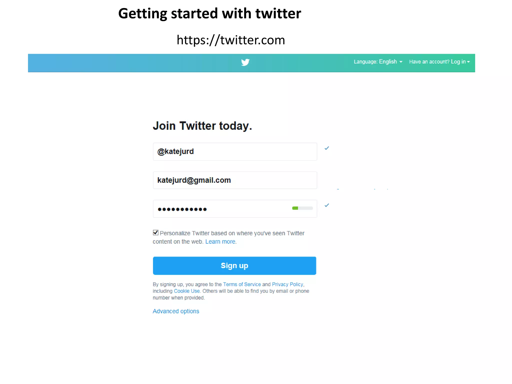1.Edit profile
2.Add brief bio
3. Search for people to follow
 