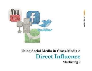 Using Social Media in Cross-Media >
        Direct Influence
                        Marketing ?
 