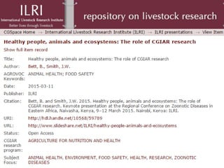 Using social media to communicate research: Experiences of the International Livestock Research Institute