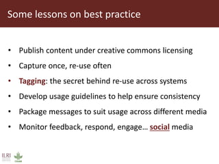 Using social media to communicate research: Experiences of the International Livestock Research Institute