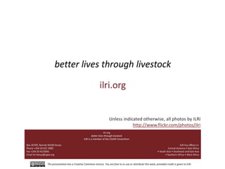 Using social media to communicate research: Experiences of the International Livestock Research Institute