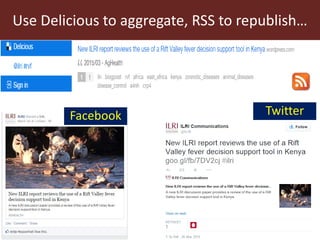 Using social media to communicate research: Experiences of the International Livestock Research Institute