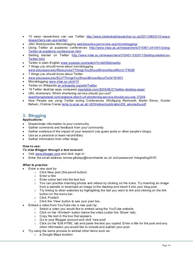 Using social media to enhance your research handout