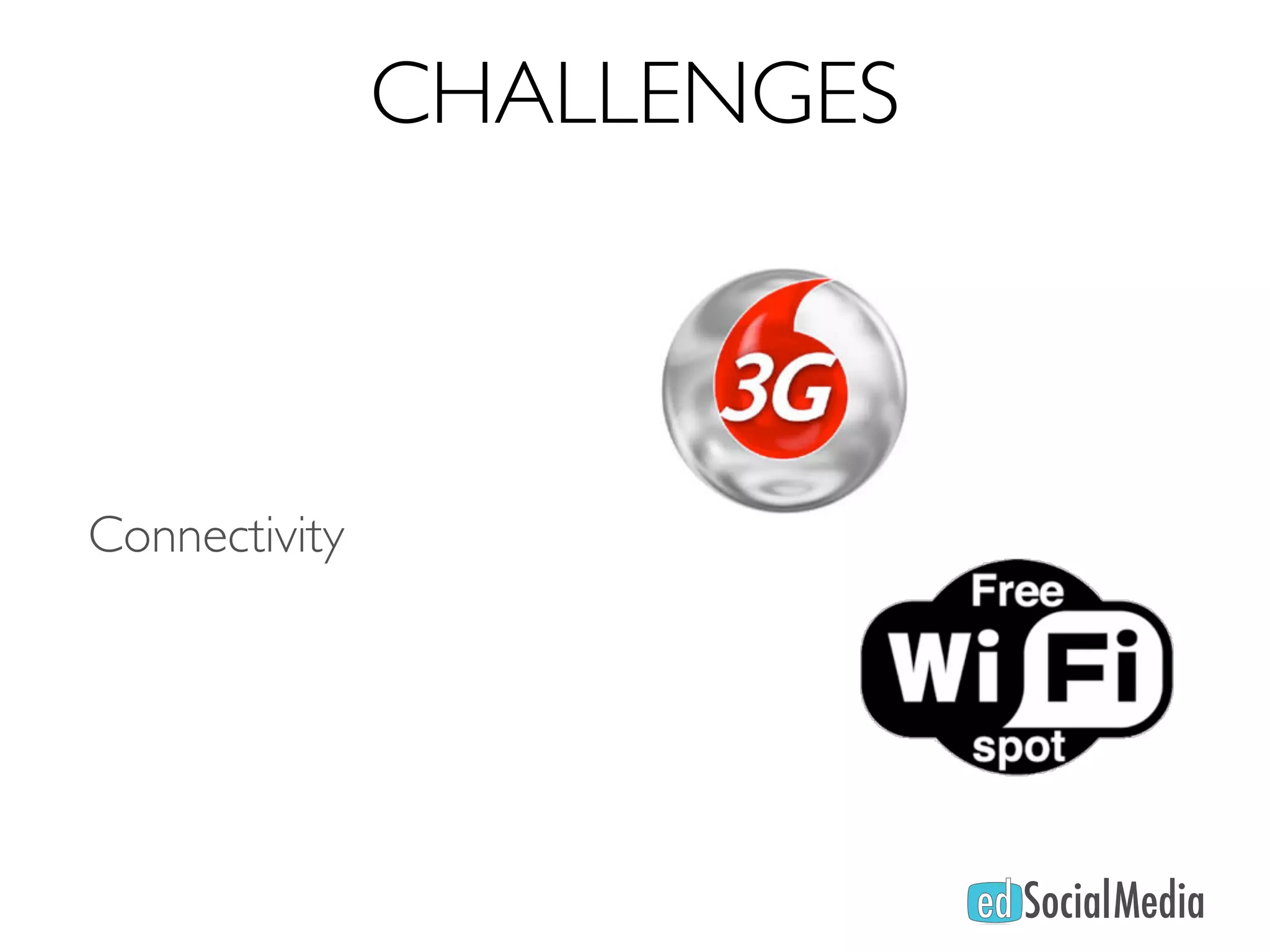 CHALLENGES



Connectivity
 