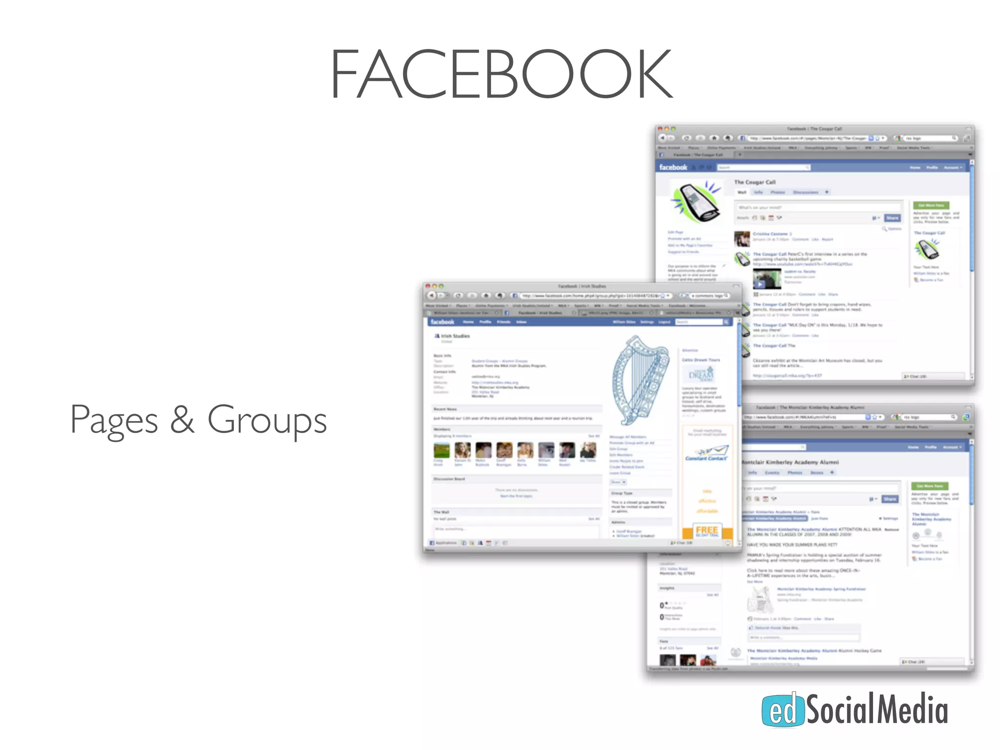 FACEBOOK



Pages & Groups
 