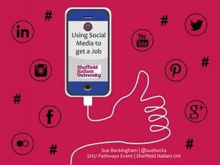 Using Social
Media to
get a Job
Sue Beckingham | @suebecks
SHU Pathways Event | Sheffield Hallam Uni
#
#
#
#
#
#
 