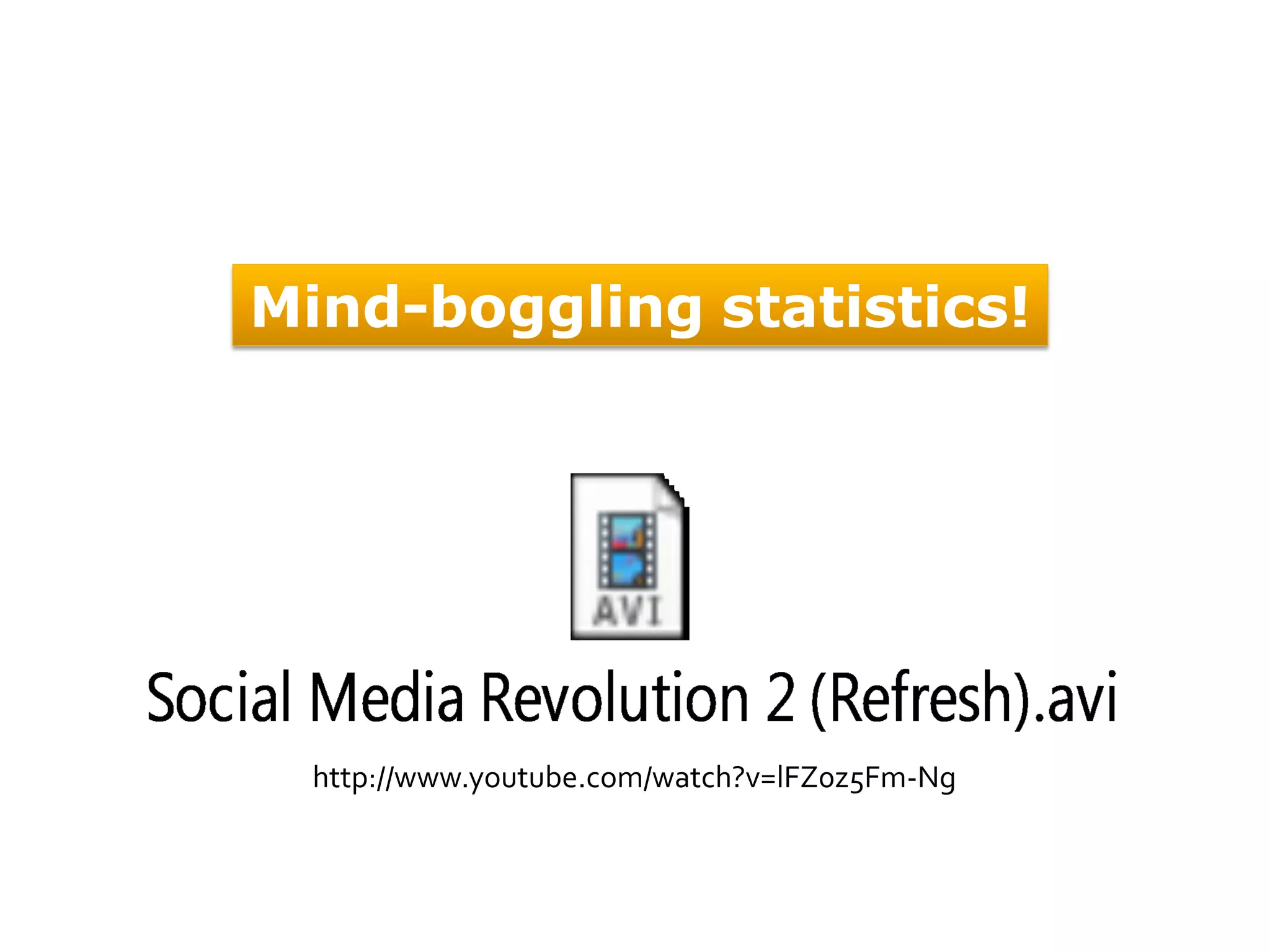 Mind-boggling statistics!




  http://www.youtube.com/watch?v=lFZ0z5Fm-Ng
 