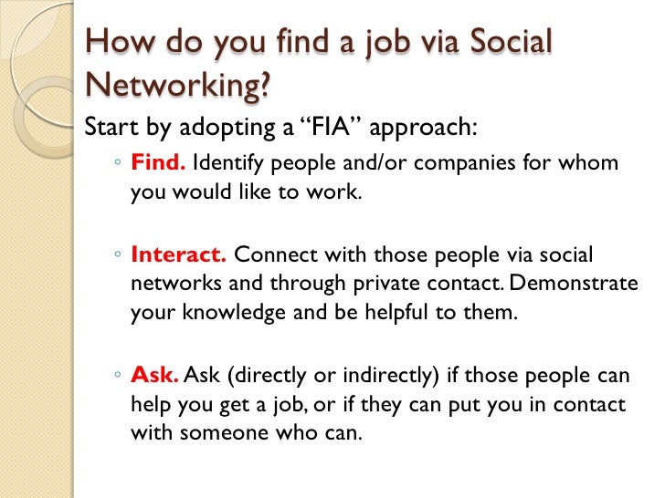 social networking tools for the job search