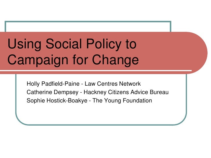 why is policy change important in social work