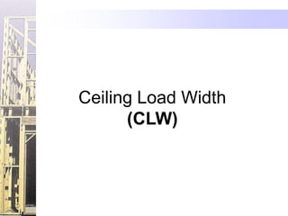 Ceiling Load Width
      (CLW)
 