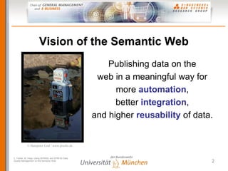 Vision of the Semantic Web
                                                         Publishing data on the
               ...