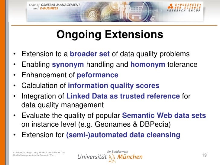 semantic quality data Quality Using SPIN on SPARQL and for Management Data the
