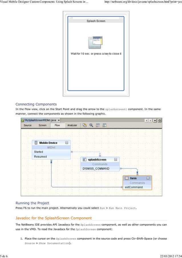 Using splash screens in java me applications | PDF