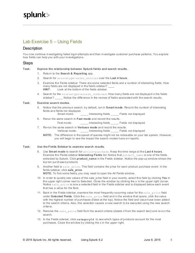 need splunk fundamentals 1 lab exercises need splunk fundamentals 1 lab exercises