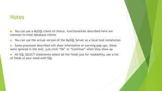 Using SQL in Excel | PPTX