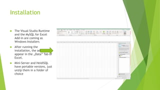 Using SQL in Excel | PPT