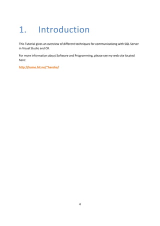 Using sql server in c sharp | PDF